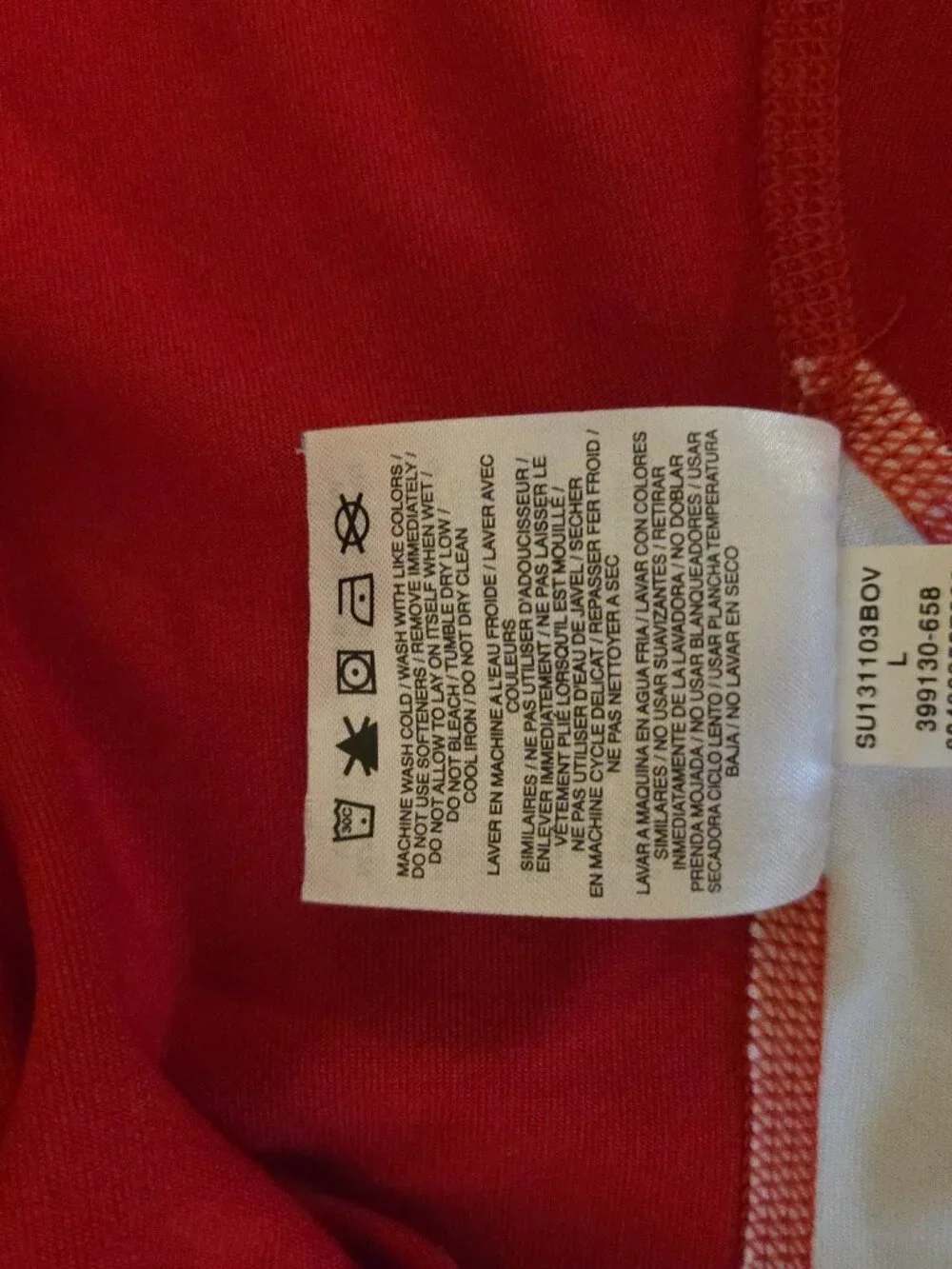 Nike Dri-FIT Racerback Workout Tank Top Built-In Bra Red White Large
